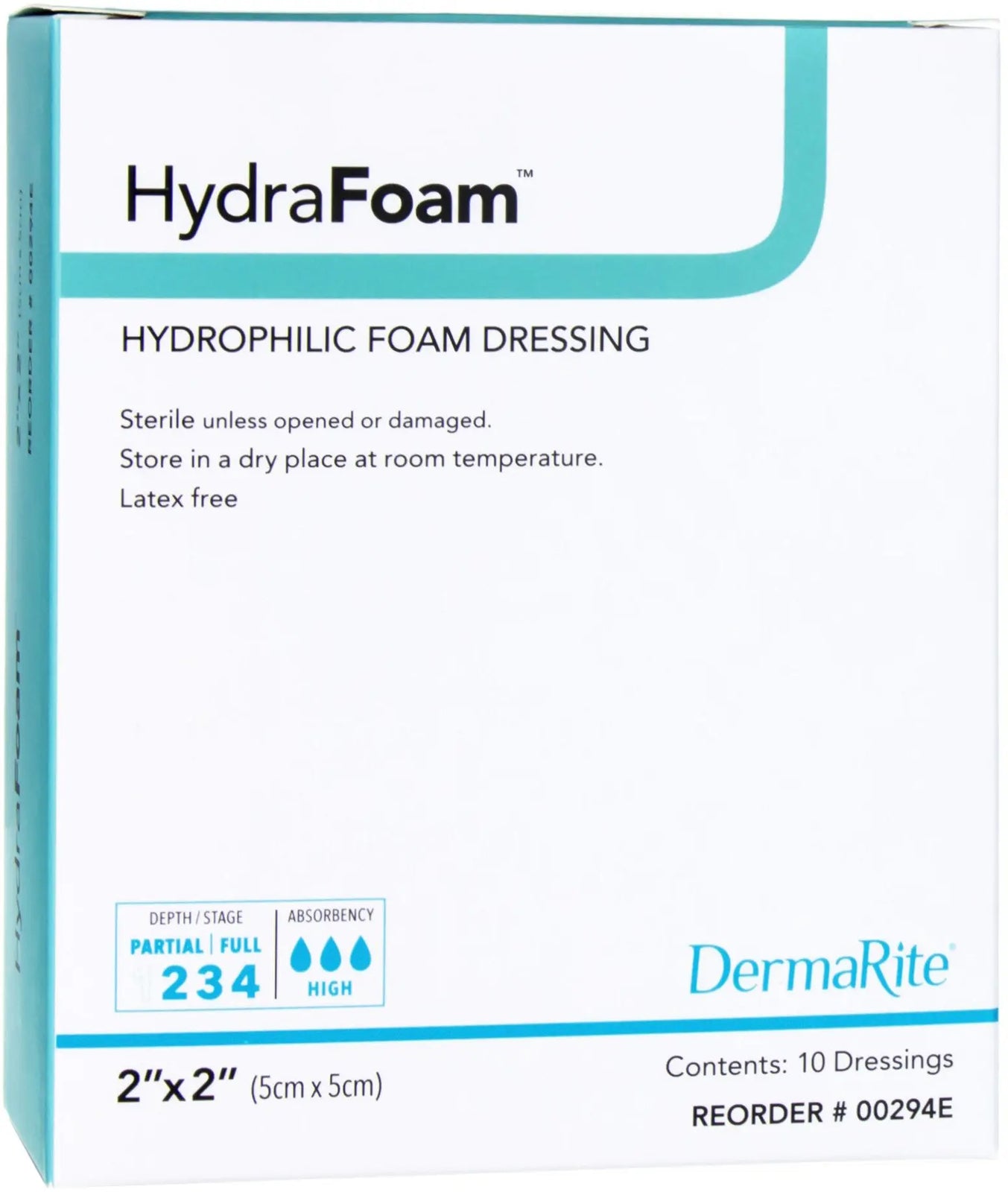DermaRite HydraFoam Hydrophillic Foam Dressing