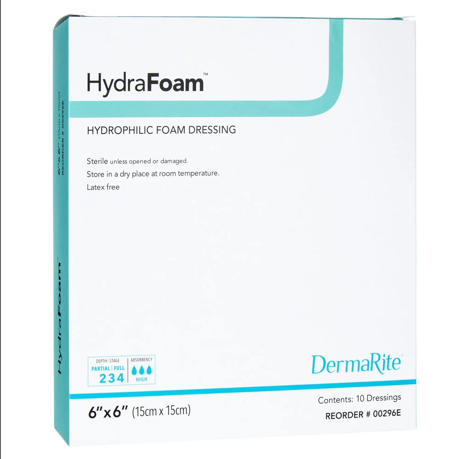DermaRite HydraFoam Hydrophillic Foam Dressing