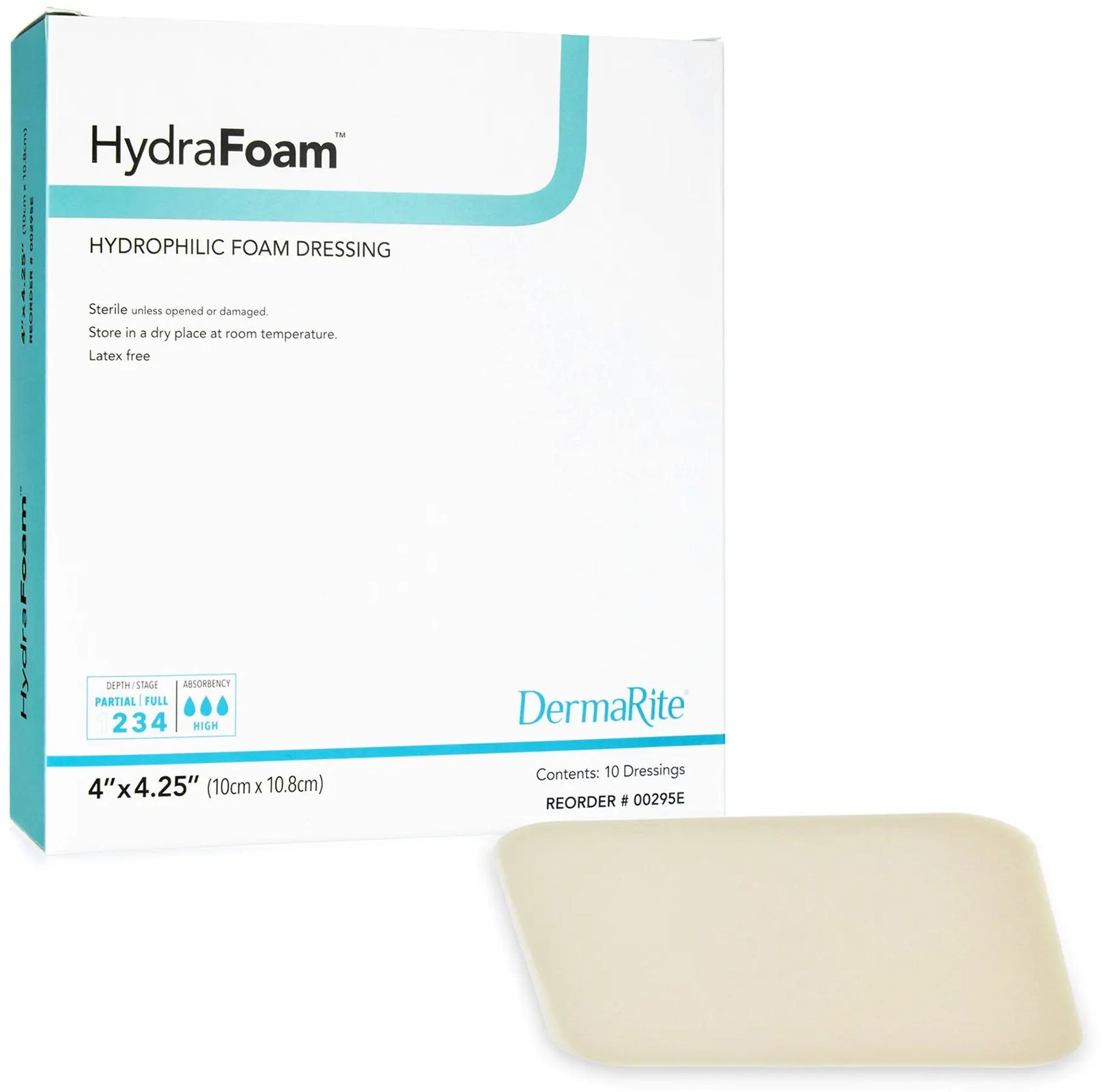 DermaRite HydraFoam Hydrophillic Foam Dressing