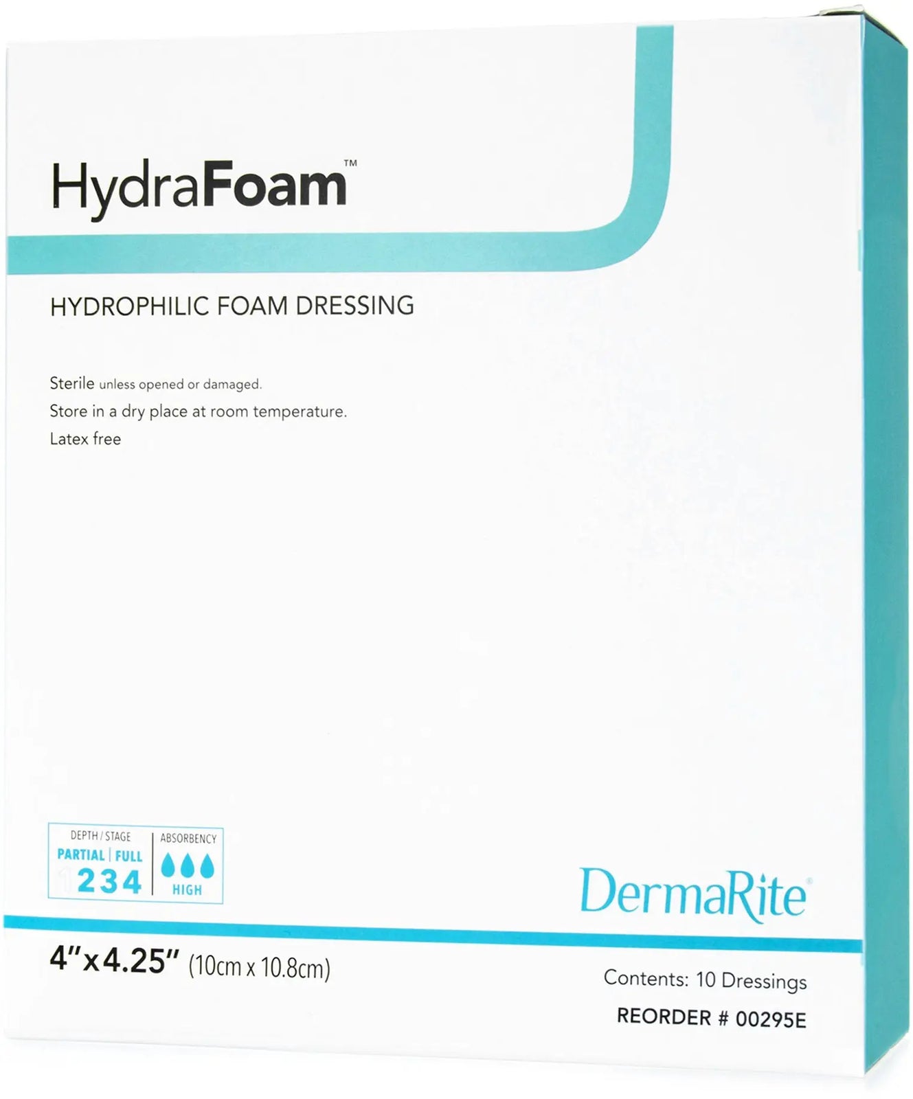 DermaRite HydraFoam Hydrophillic Foam Dressing
