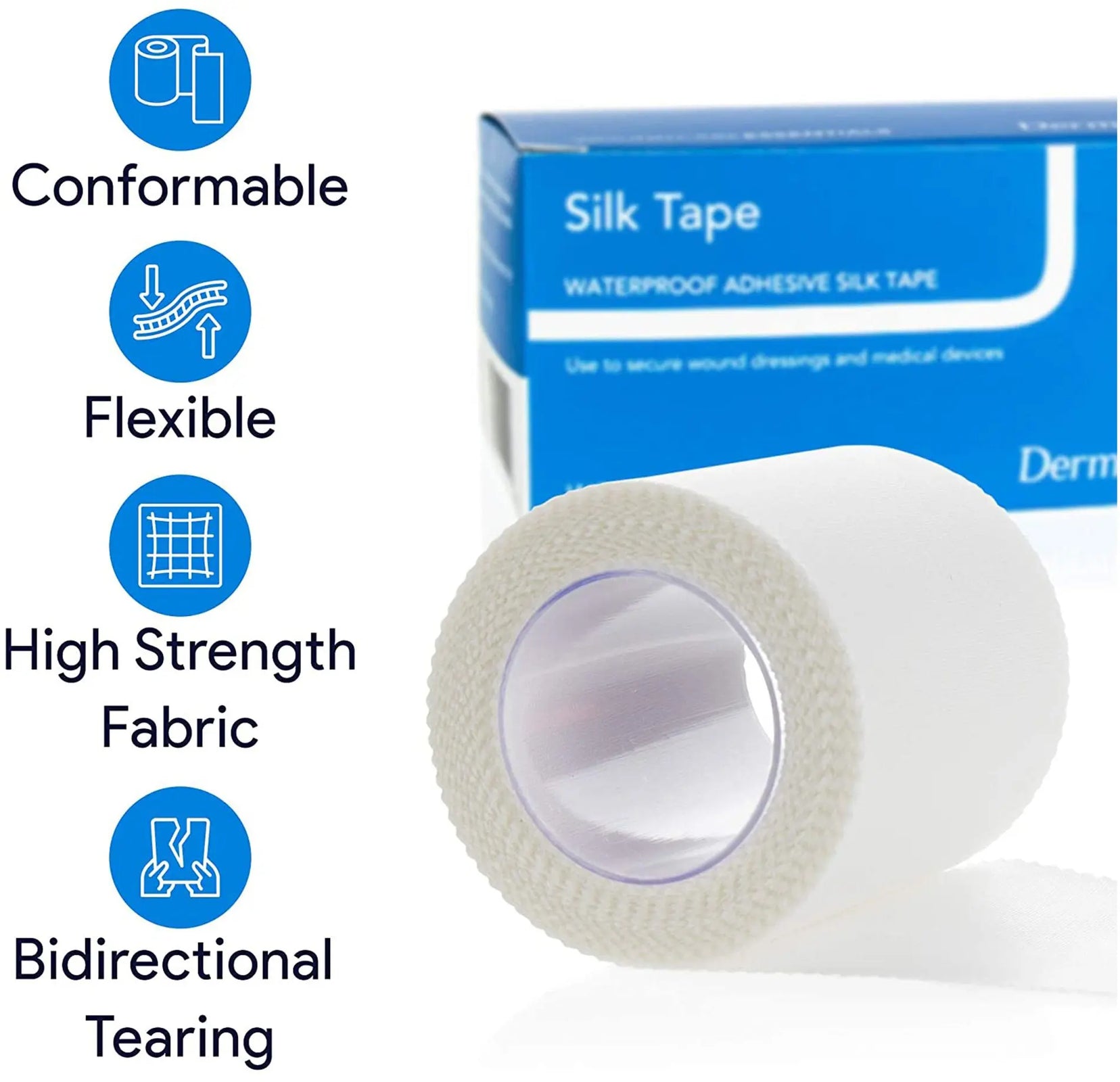 DermaRite Waterproof Adhesive Silk Tape