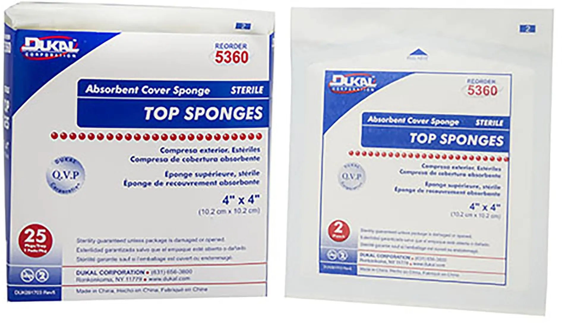 Dukal Absorbent Cover Sterile Top Sponges