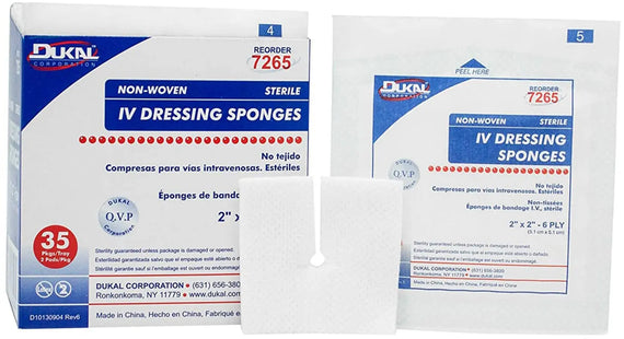 Dukal Non-Woven Sterile I.V. Dressing Sponges