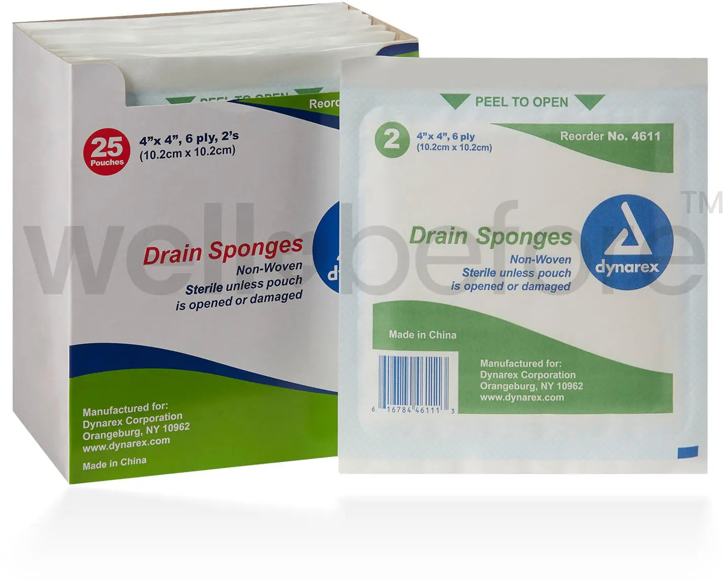 Dynarex Non-woven Drain Sponges