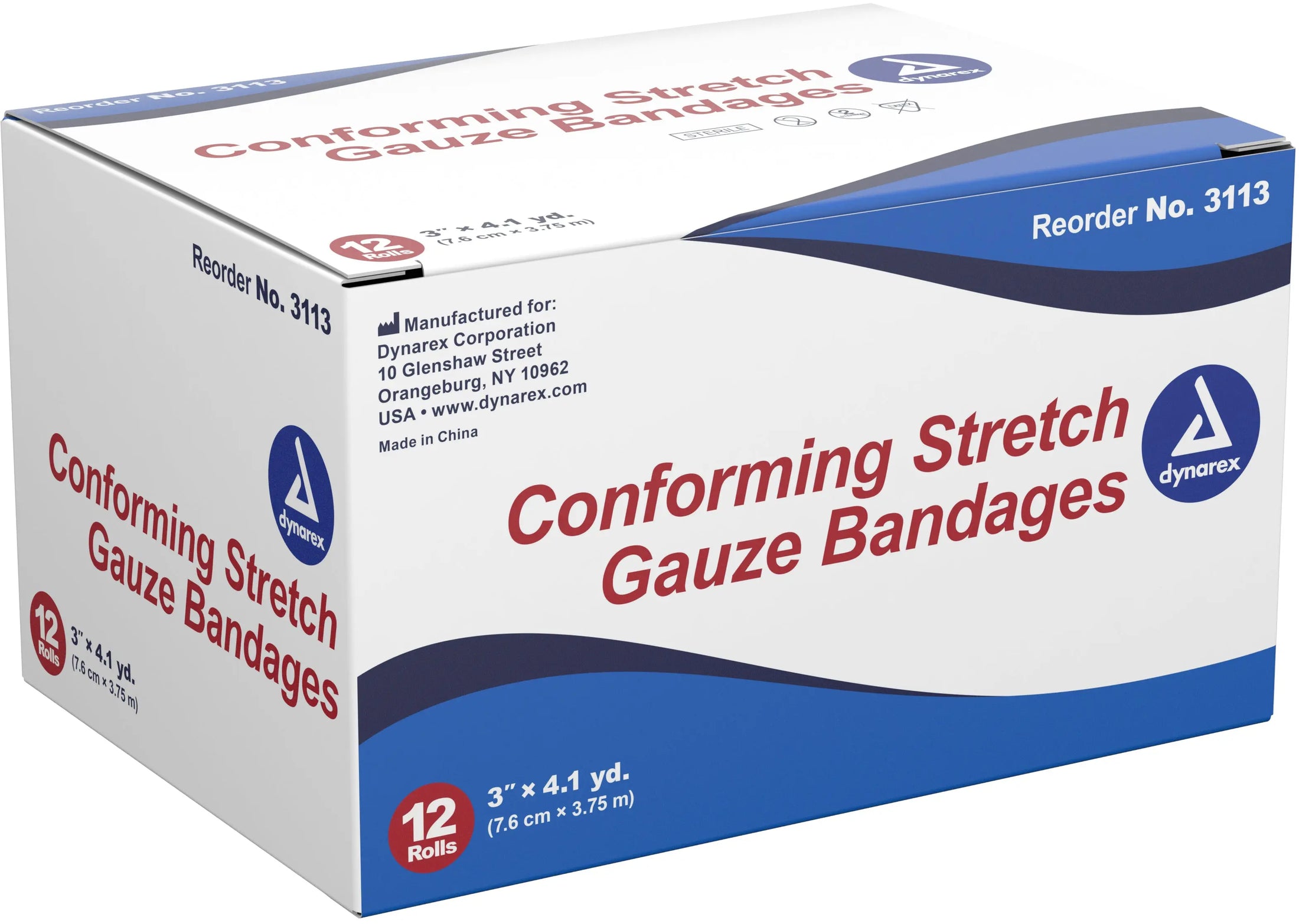Dynarex Sterile Conforming Stretch Gauze Bandages