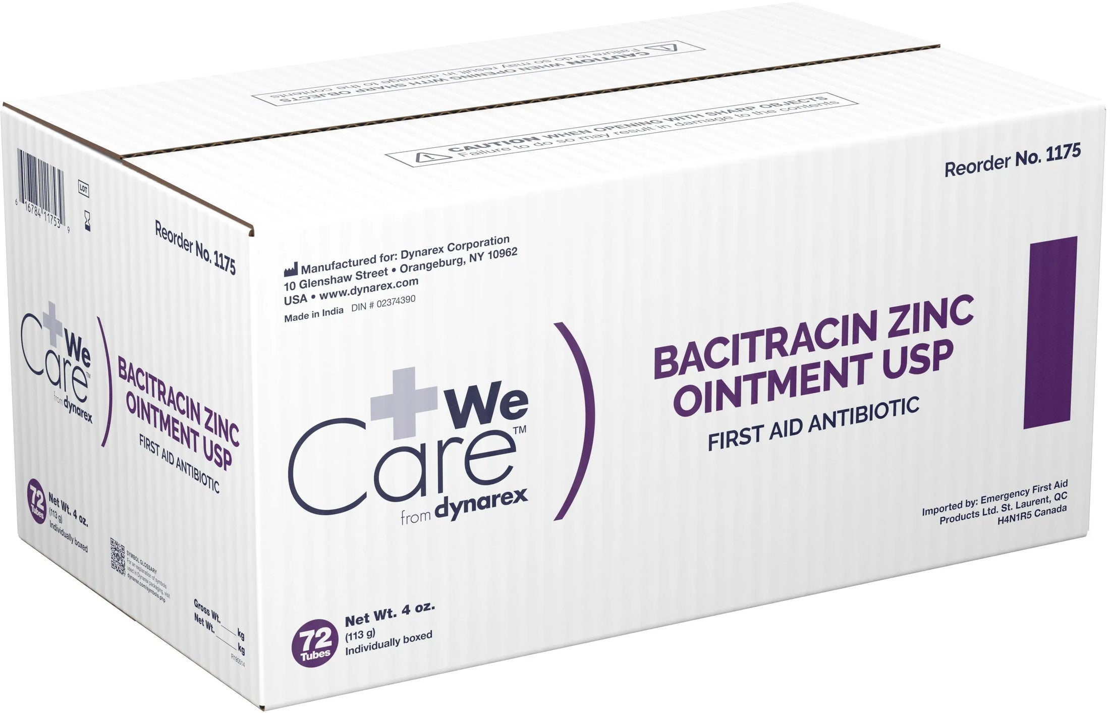 Dynarex WeCare Bacitracin Zinc Ointment USP