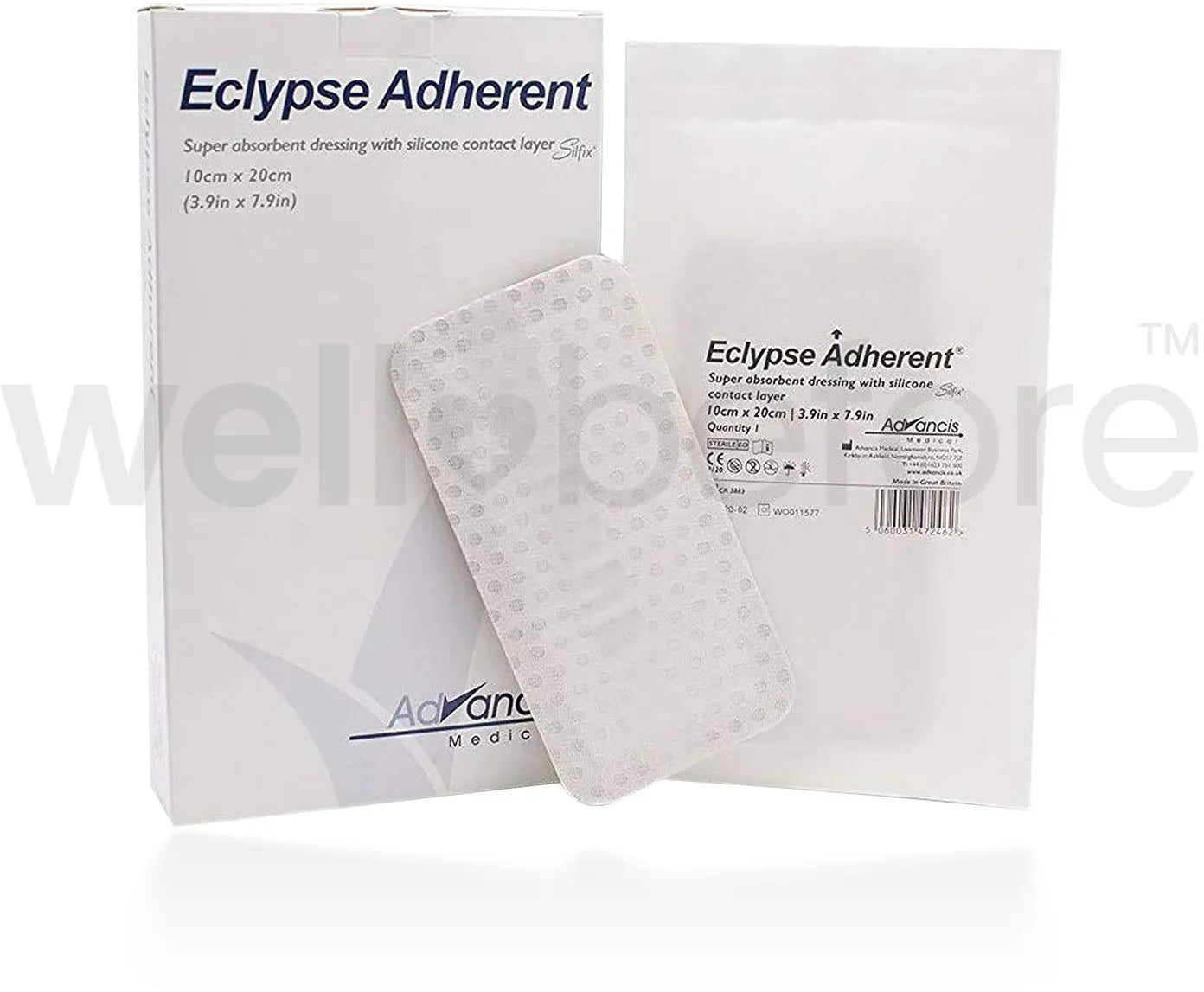 Eclypse Adherent Super Absorbent Dressing with Silicone Contact Layer