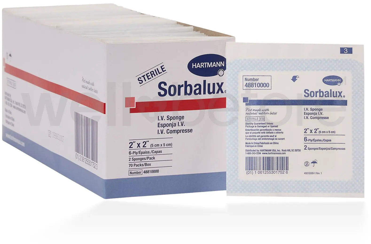 Hartmann Sorbalux Sterile Non-Woven I.V. Sponges