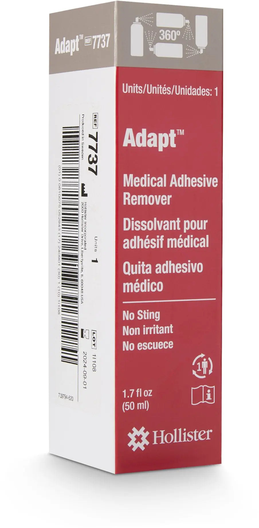 Hollister Adapt No Sting Medical Adhesive Remover Spray