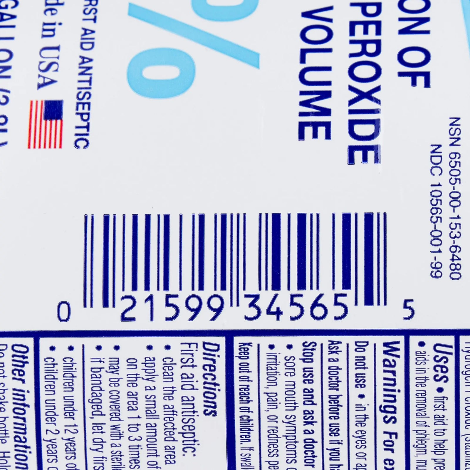 Hydrox Solution of Hydrogen Peroxide 3% USP 10 Volume