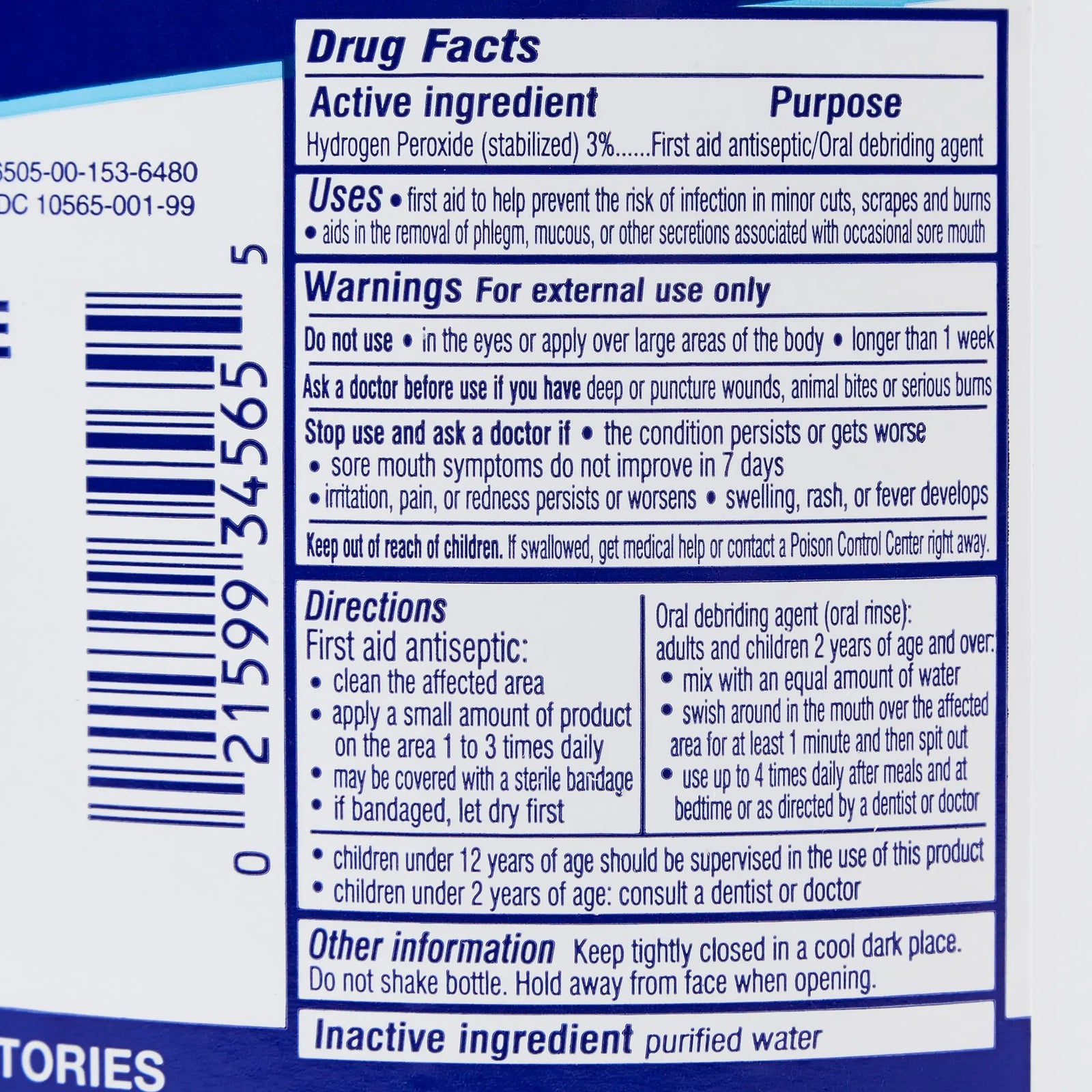 Hydrox Solution of Hydrogen Peroxide 3% USP 10 Volume