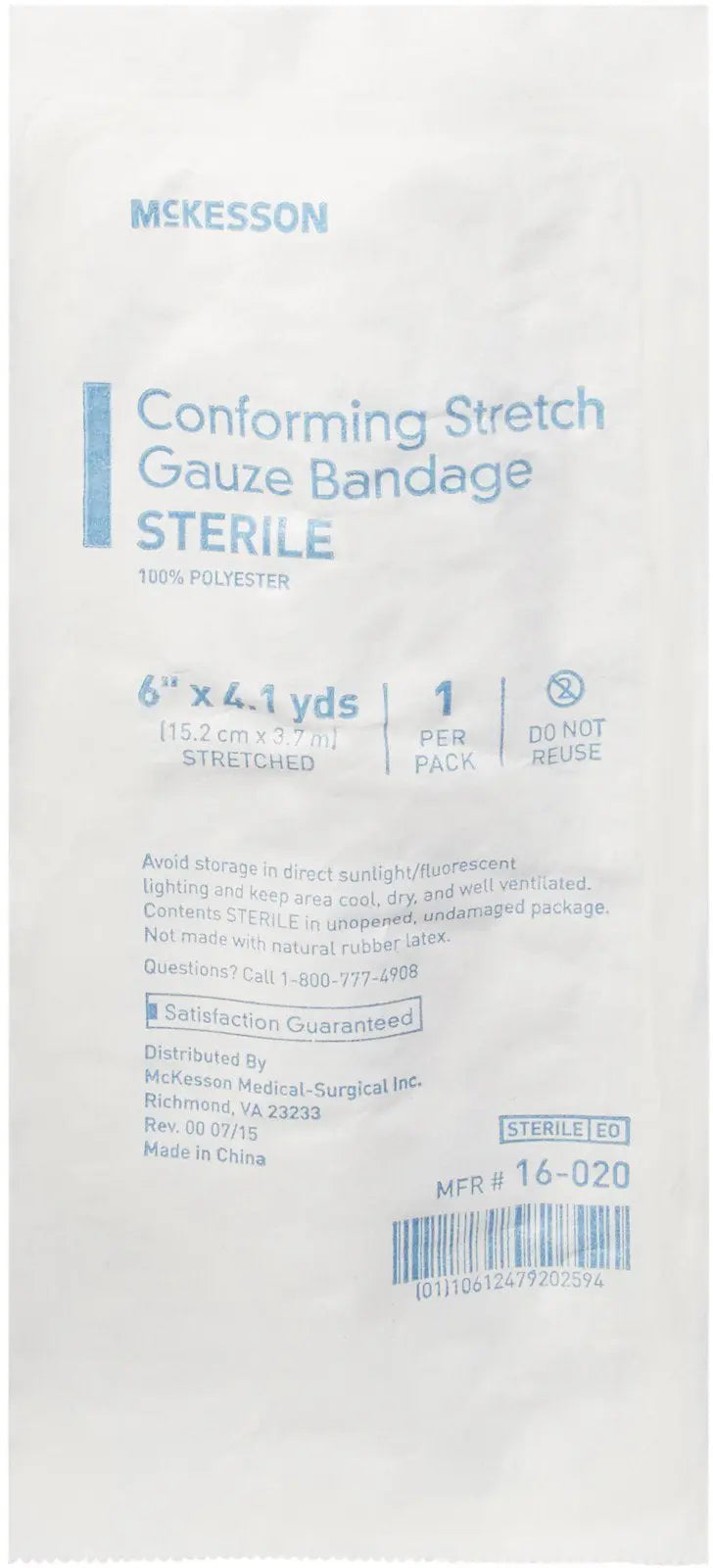 McKesson Conforming Stretch Gauze Bandages Sterile