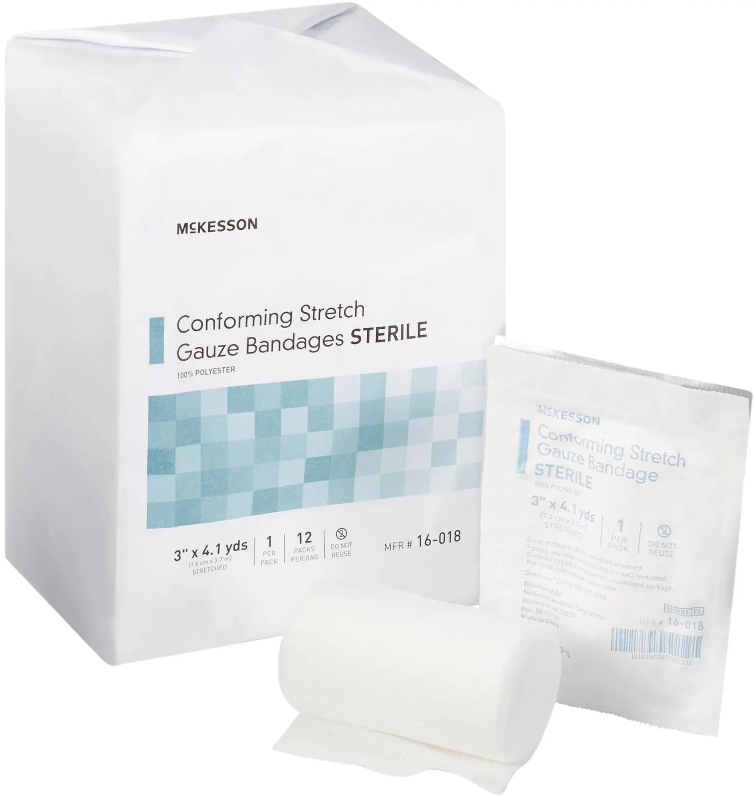 McKesson Conforming Stretch Gauze Bandages Sterile