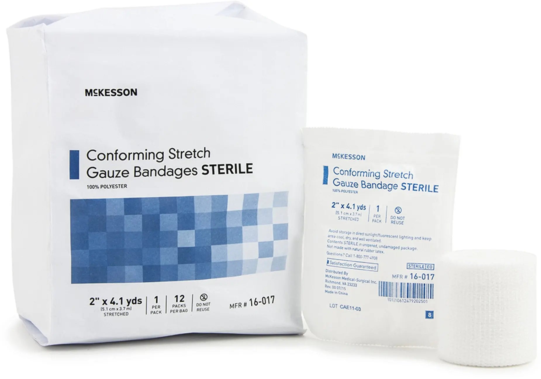 McKesson Conforming Stretch Gauze Bandages Sterile