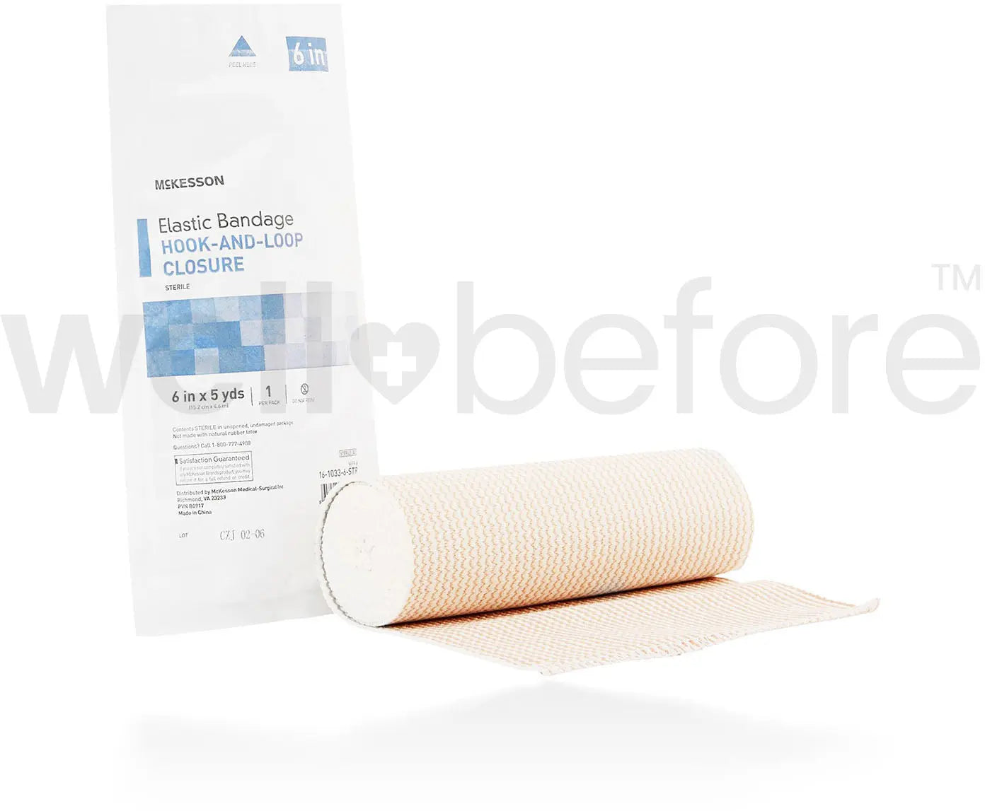 McKesson Elastic Bandage Hook-and-Loop Closure