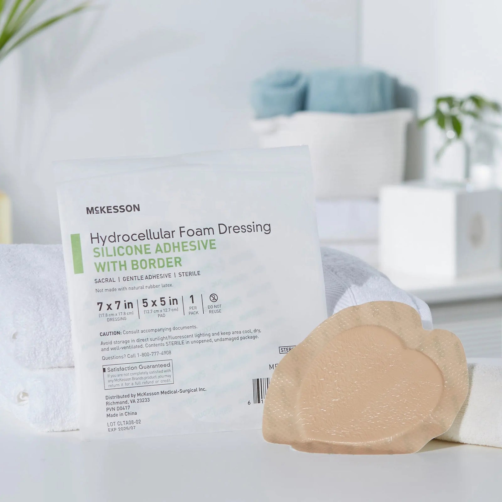 McKesson Hydrocellular Foam Dressings Silicone Adhesive