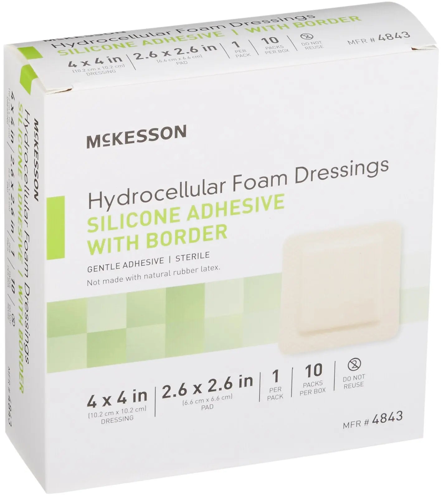 McKesson Hydrocellular Foam Dressings Silicone Adhesive
