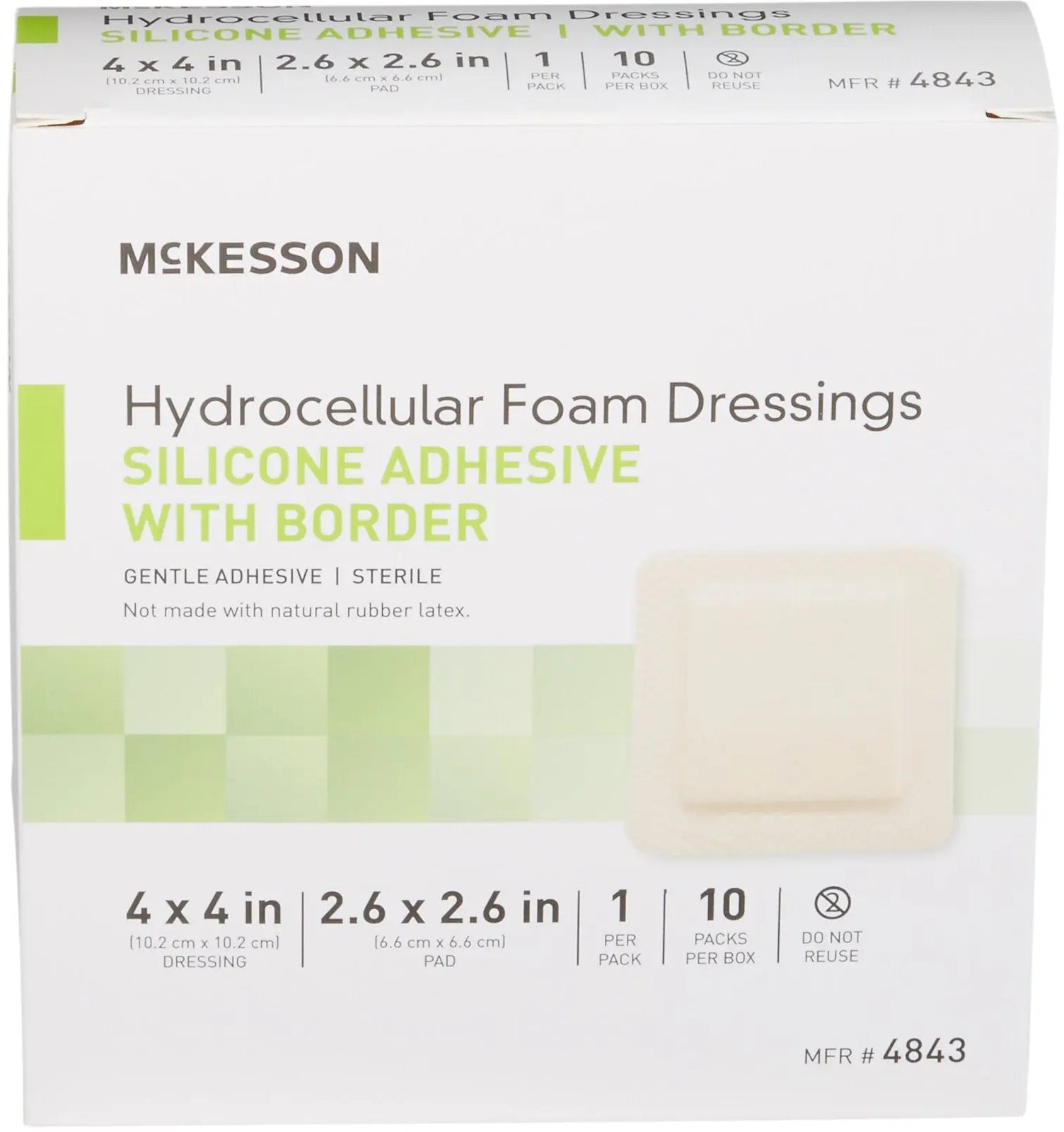McKesson Hydrocellular Foam Dressings Silicone Adhesive