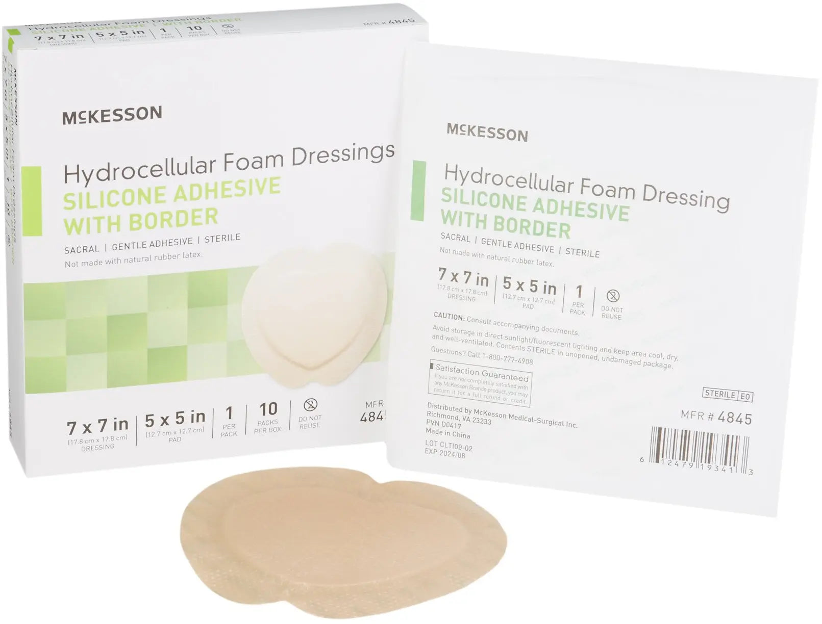 McKesson Hydrocellular Foam Dressings Silicone Adhesive