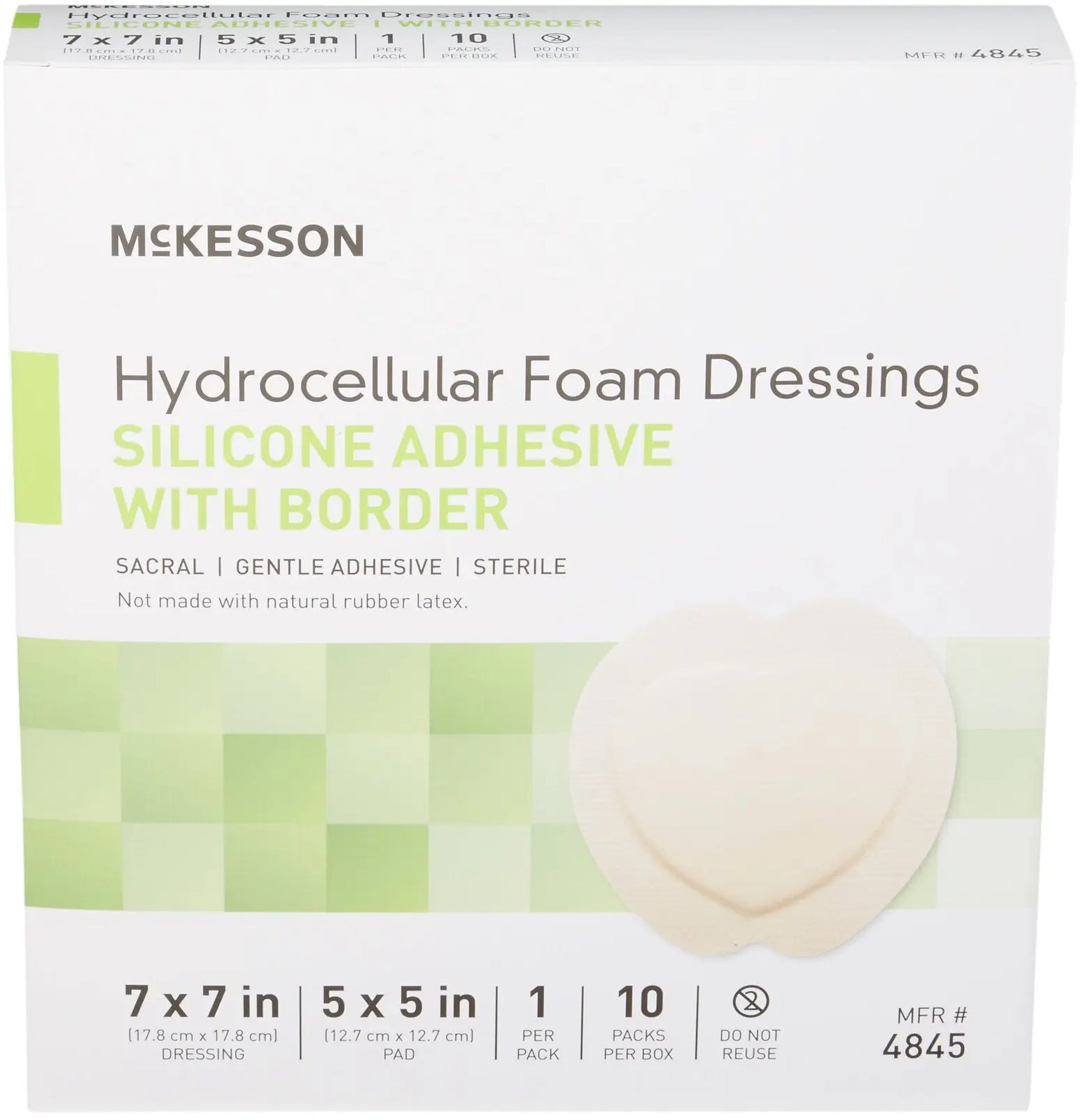 McKesson Hydrocellular Foam Dressings Silicone Adhesive