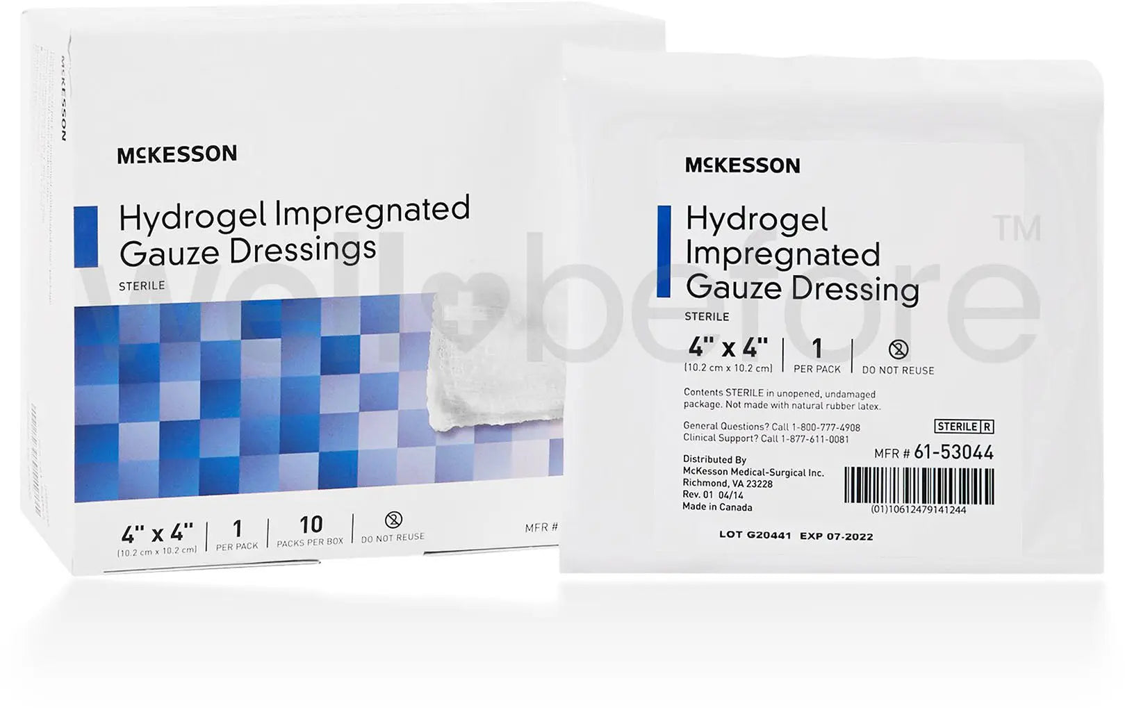McKesson Hydrogel Impregnated Gauze Dressings