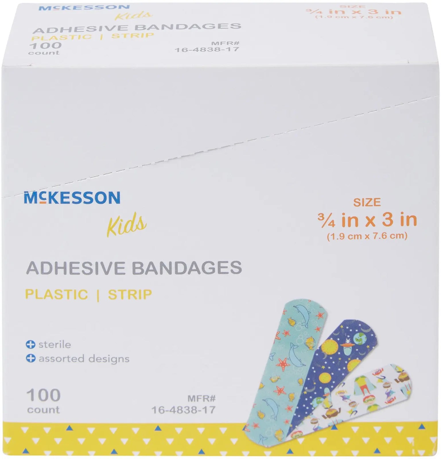 McKesson Kids Adhesive Bandages Plastic Strip