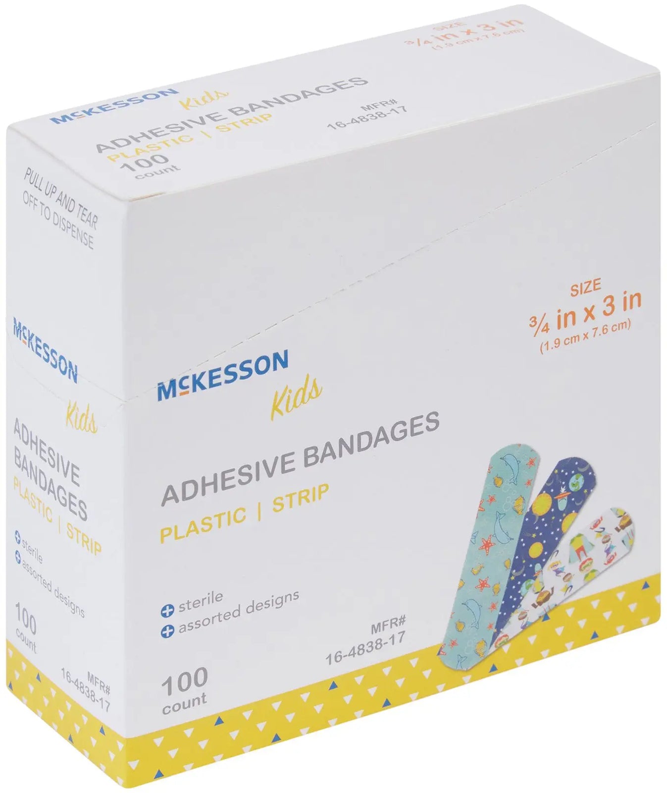 McKesson Kids Adhesive Bandages Plastic Strip