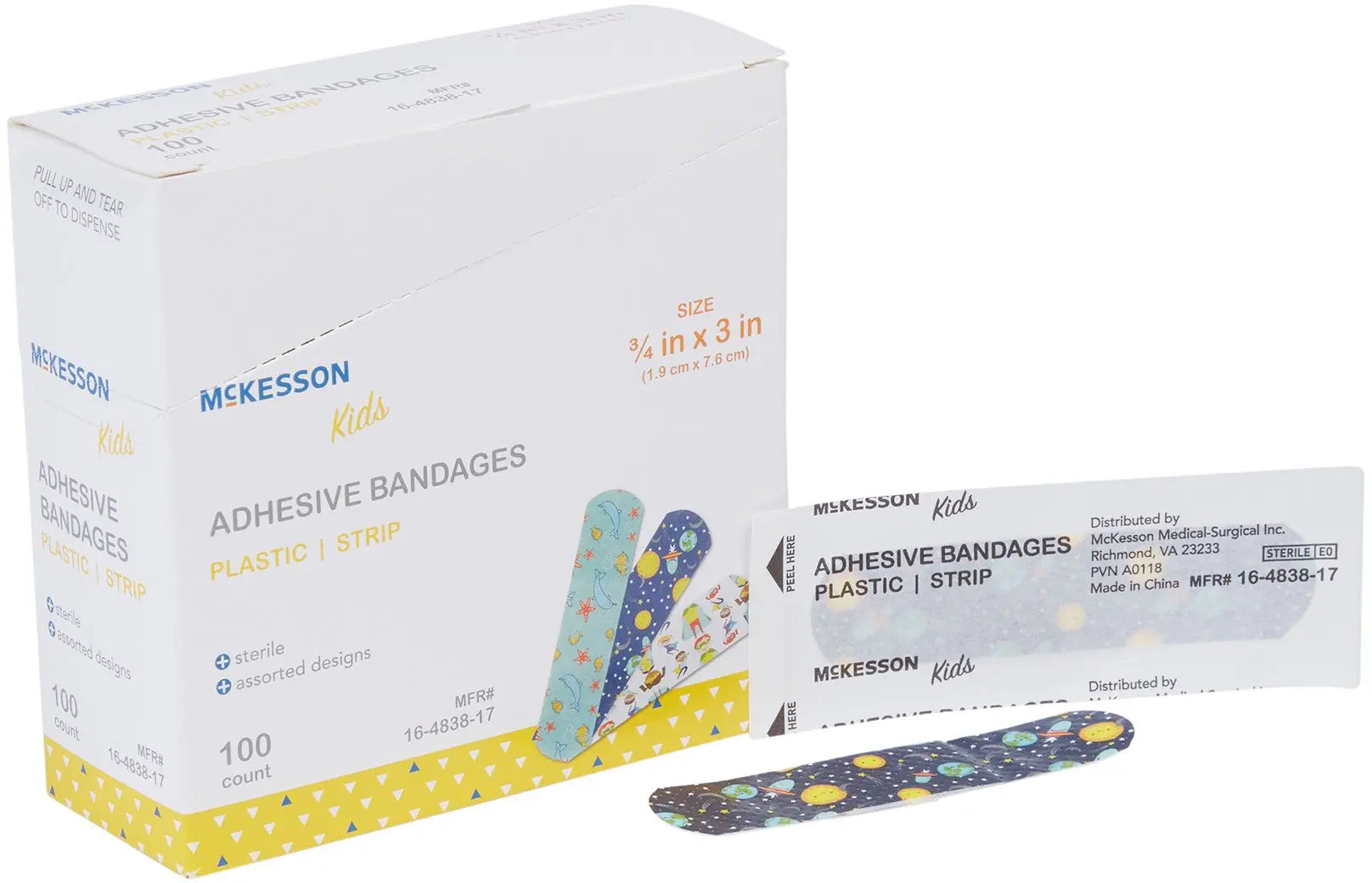 McKesson Kids Adhesive Bandages Plastic Strip