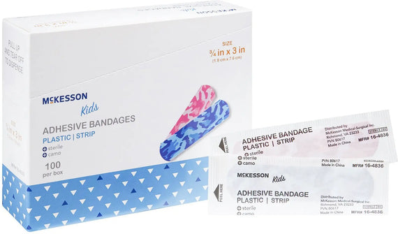 McKesson Kids Adhesive Bandages Plastic Strip