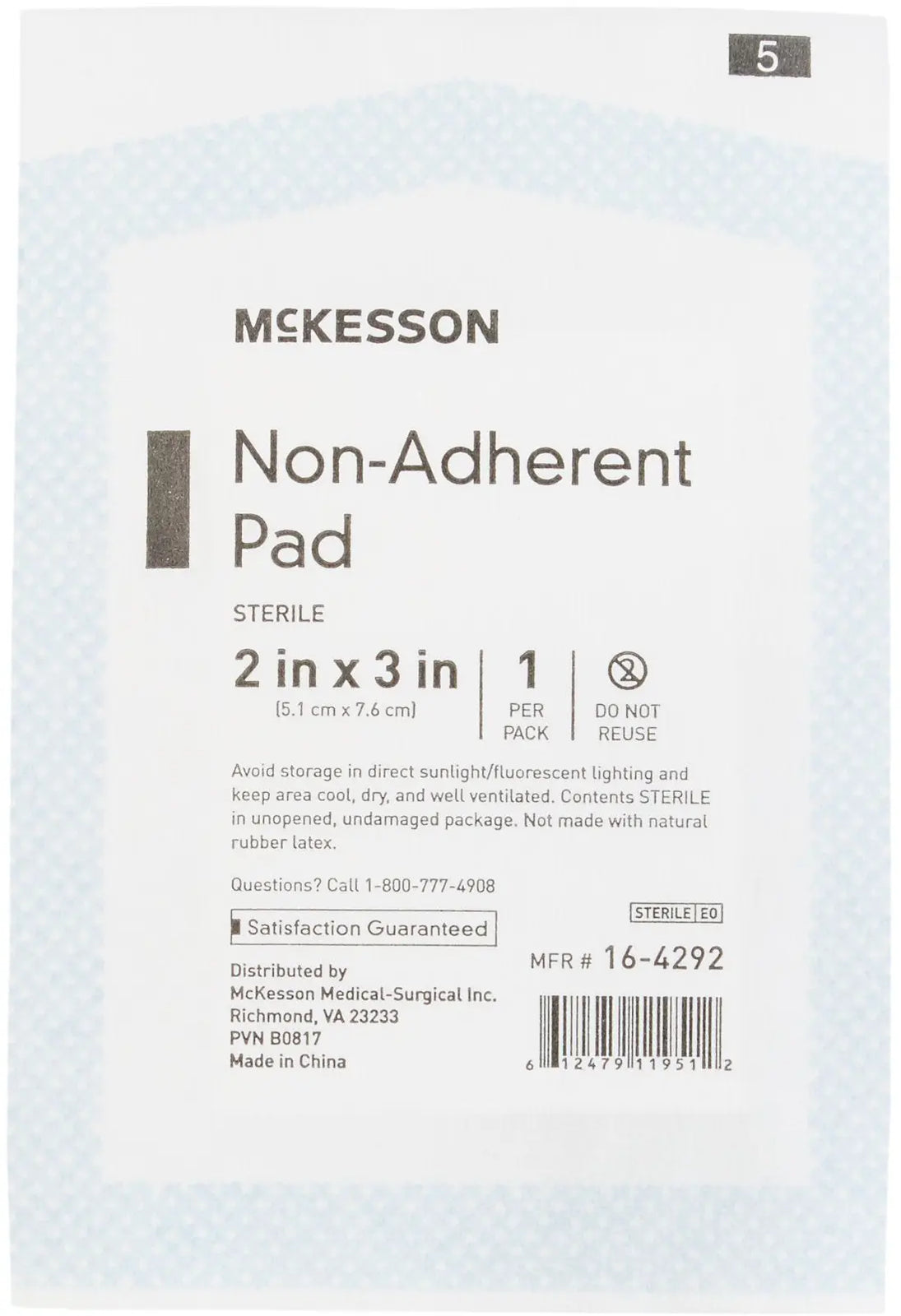 McKesson Non-Adherent Pads Sterile