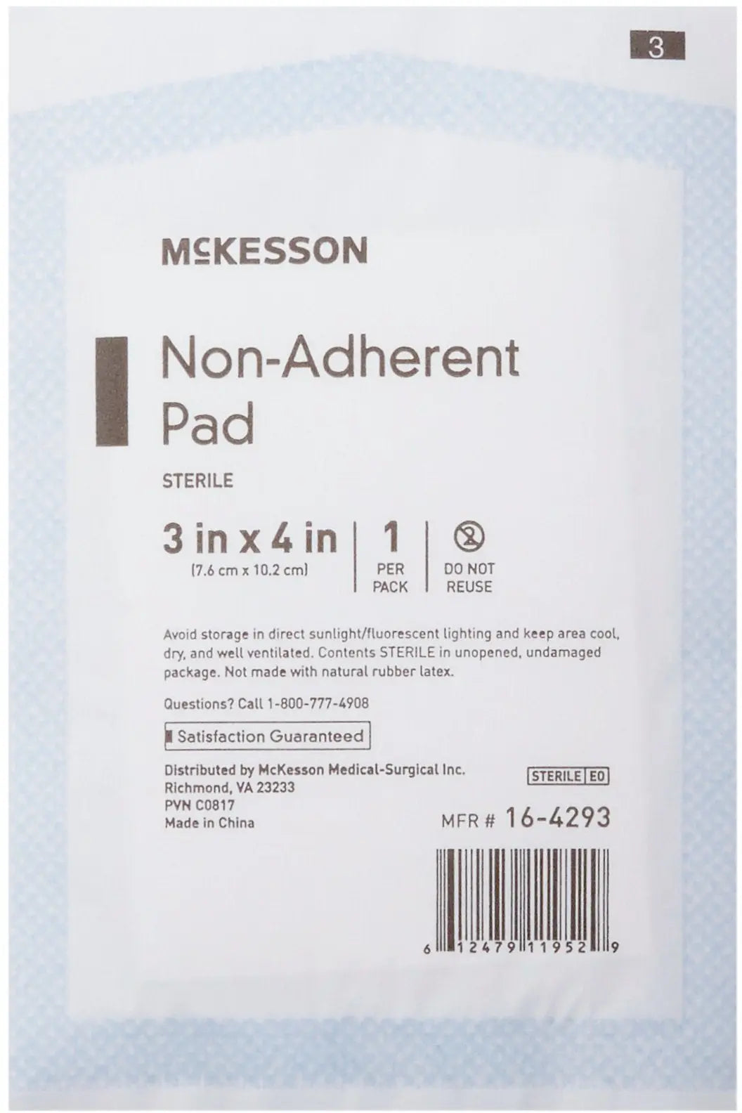 McKesson Non-Adherent Pads Sterile