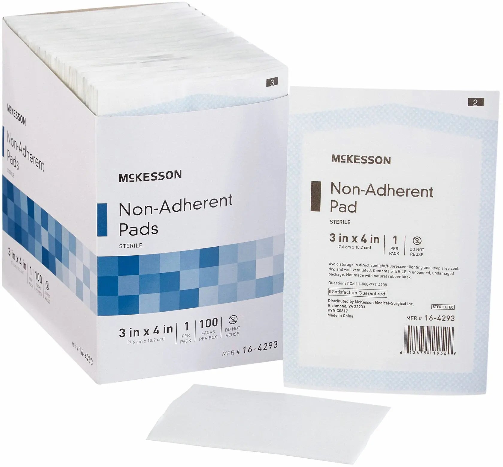 McKesson Non-Adherent Pads Sterile