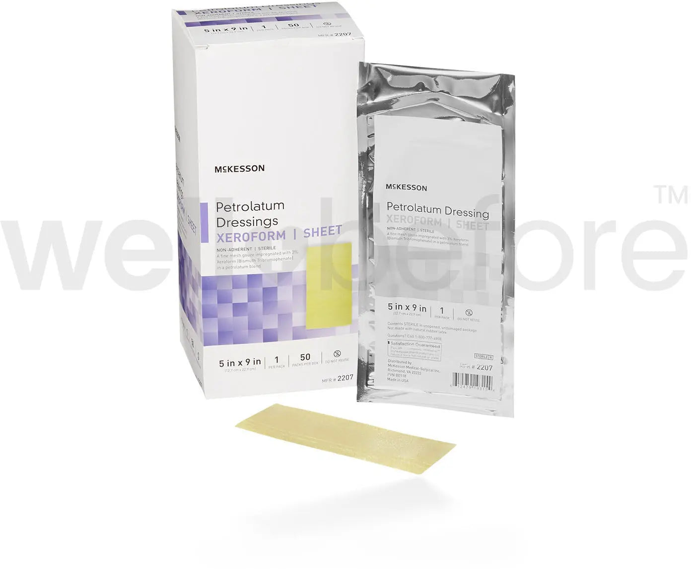 McKesson Petrolatum Dressings Xeroform Sheet