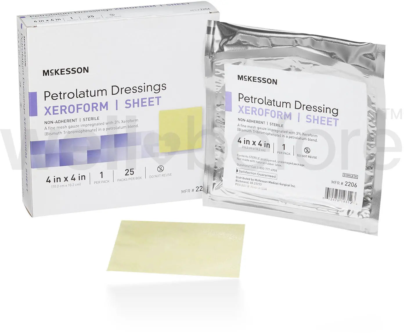McKesson Petrolatum Dressings Xeroform Sheet