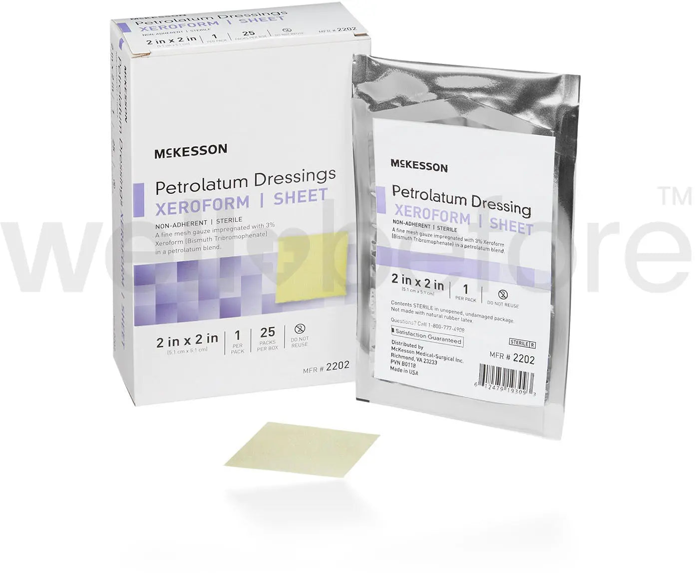 McKesson Petrolatum Dressings Xeroform Sheet