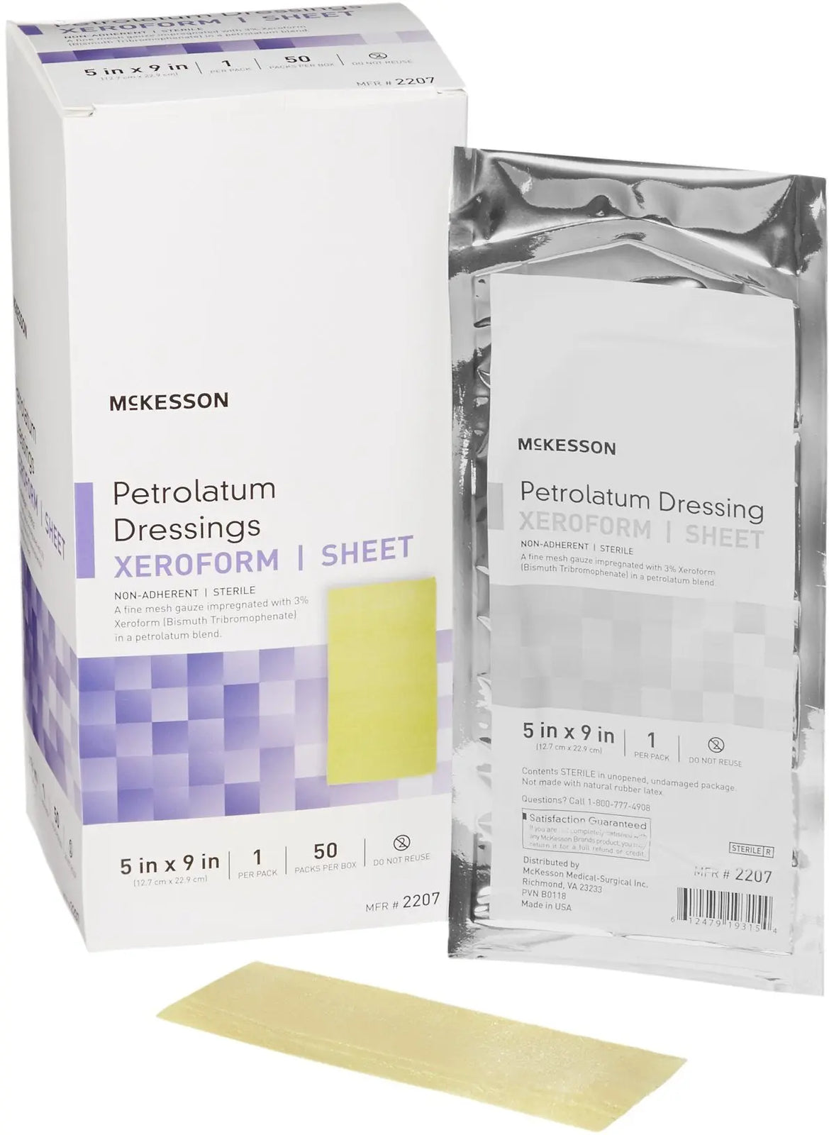 McKesson Petrolatum Dressings Xeroform Sheet