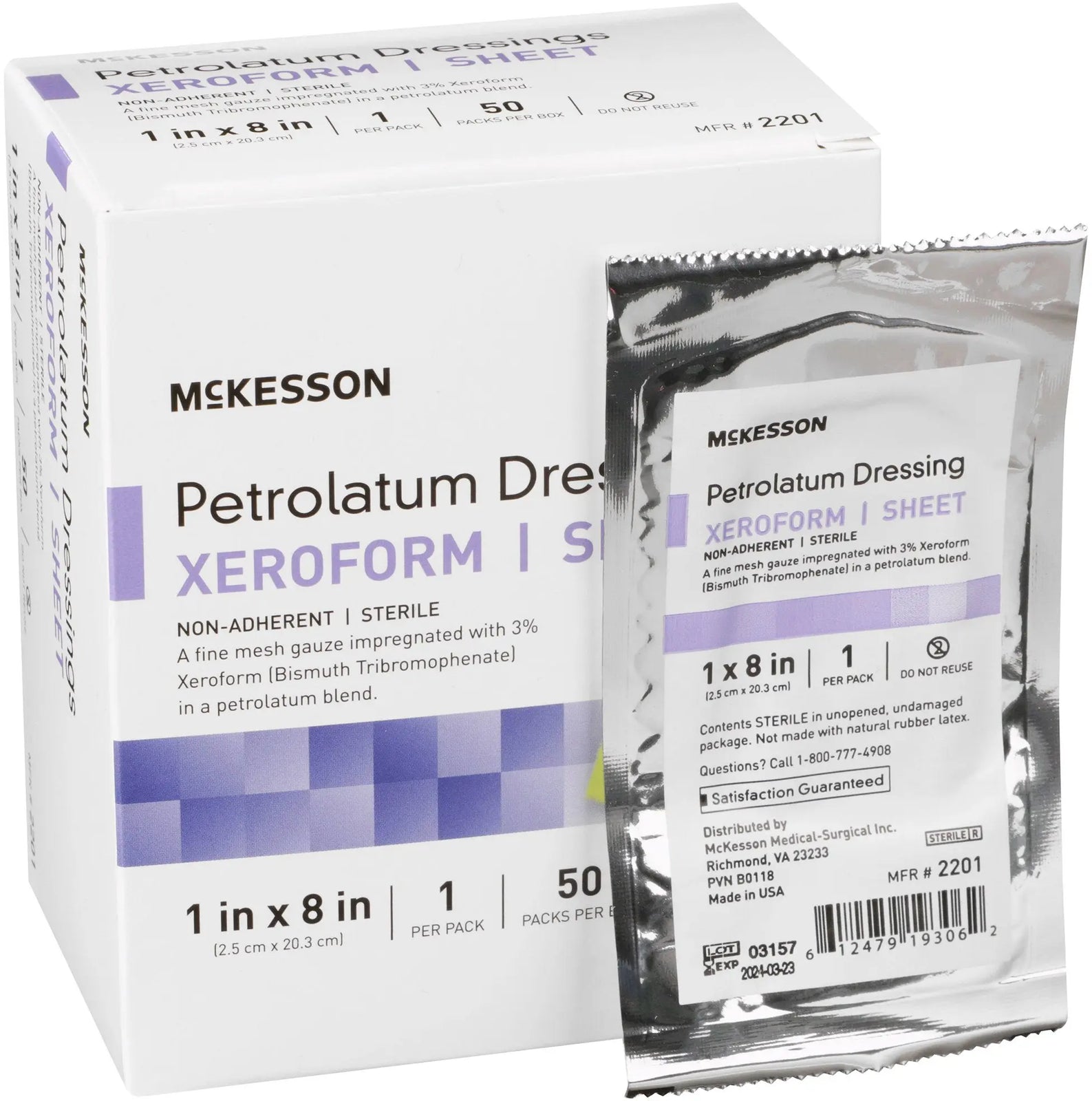 McKesson Petrolatum Dressings Xeroform Sheet