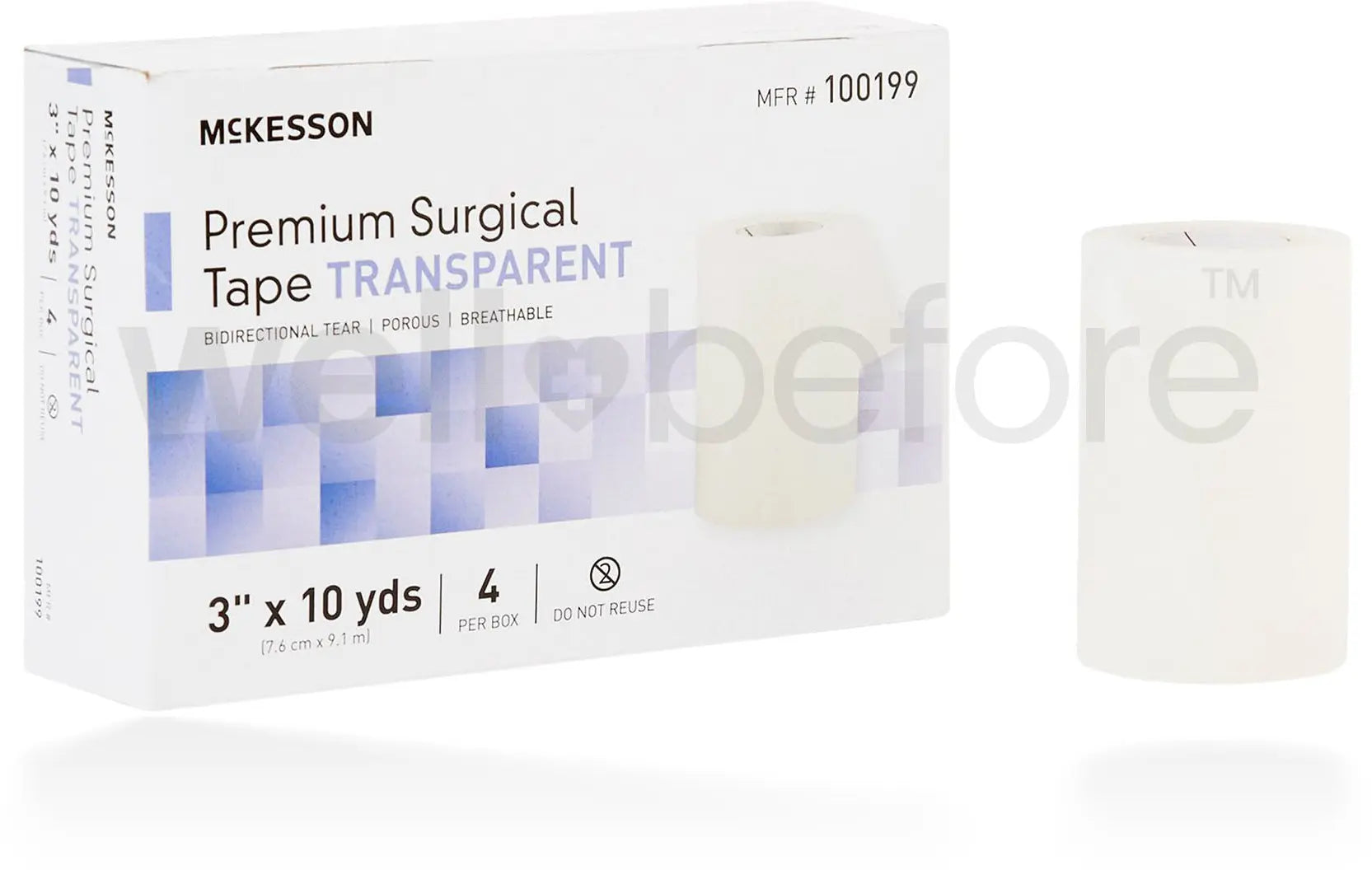 McKesson Premium Surgical Tape Transparent