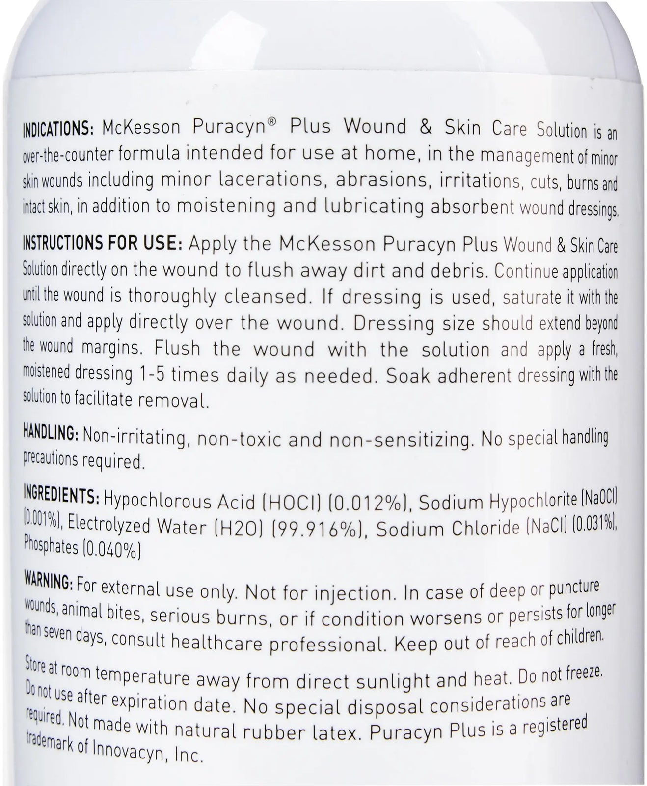 McKesson Puracyn Plus Wound & Skin Care Solution