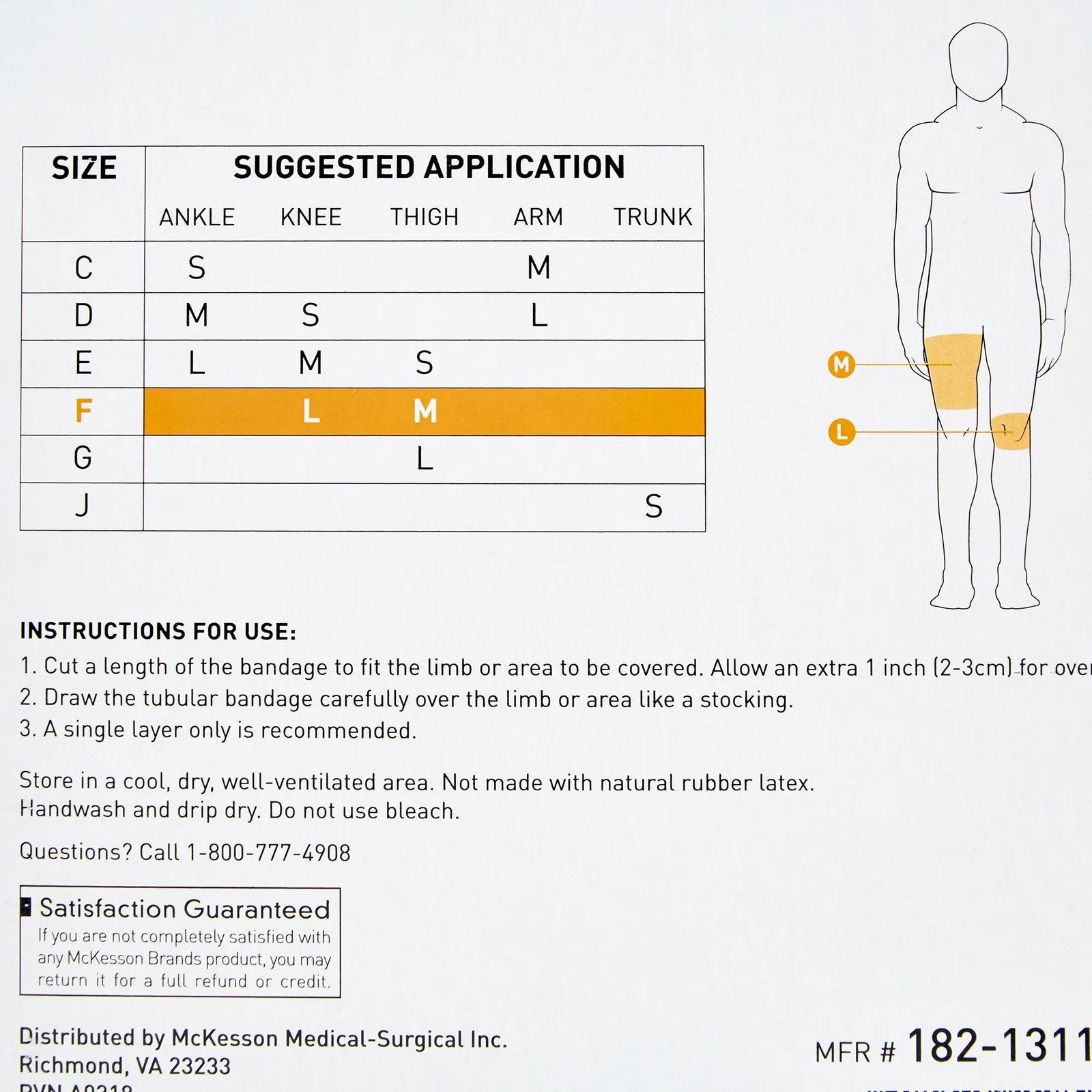 McKesson Spandagrip Elastic Tubular Bandage