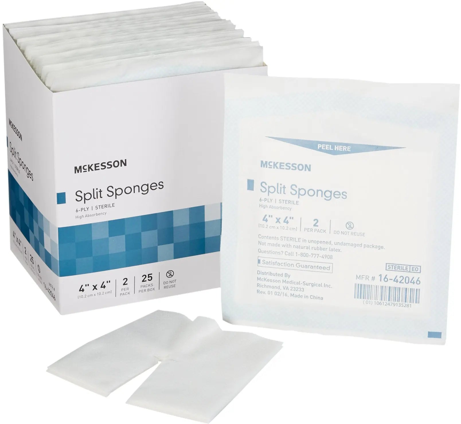 McKesson Split Sponges Sterile