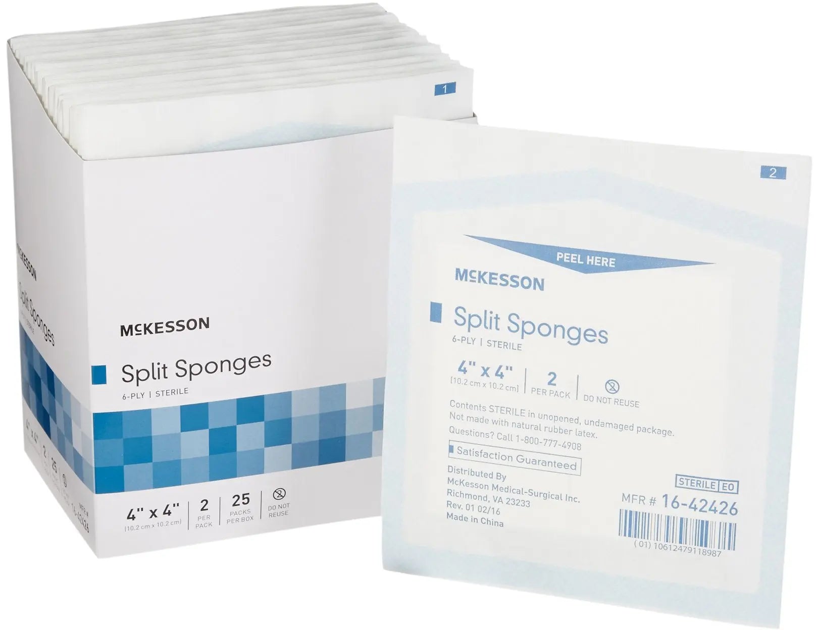 McKesson Split Sponges Sterile