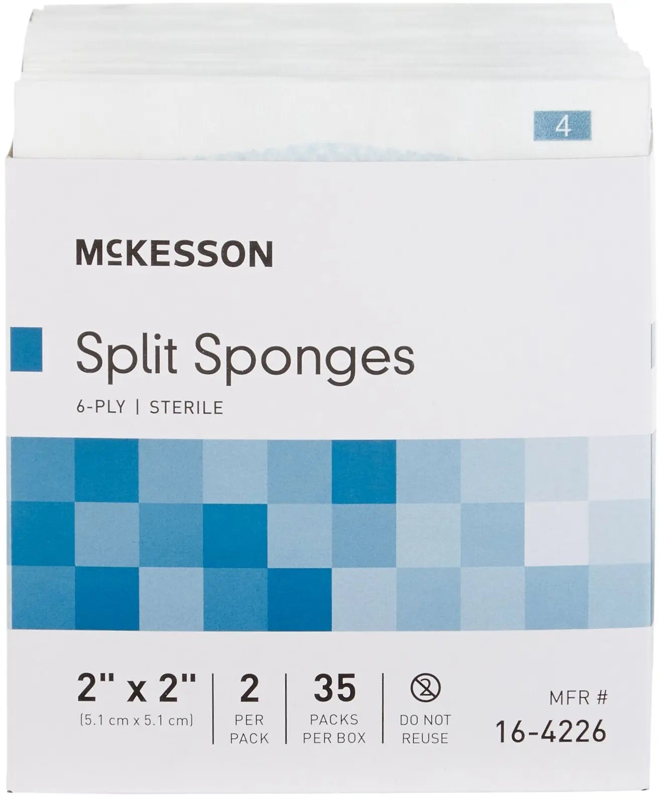 McKesson Split Sponges Sterile