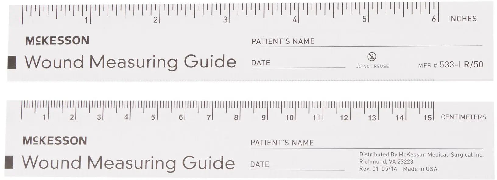 McKesson Wound Measuring Guides