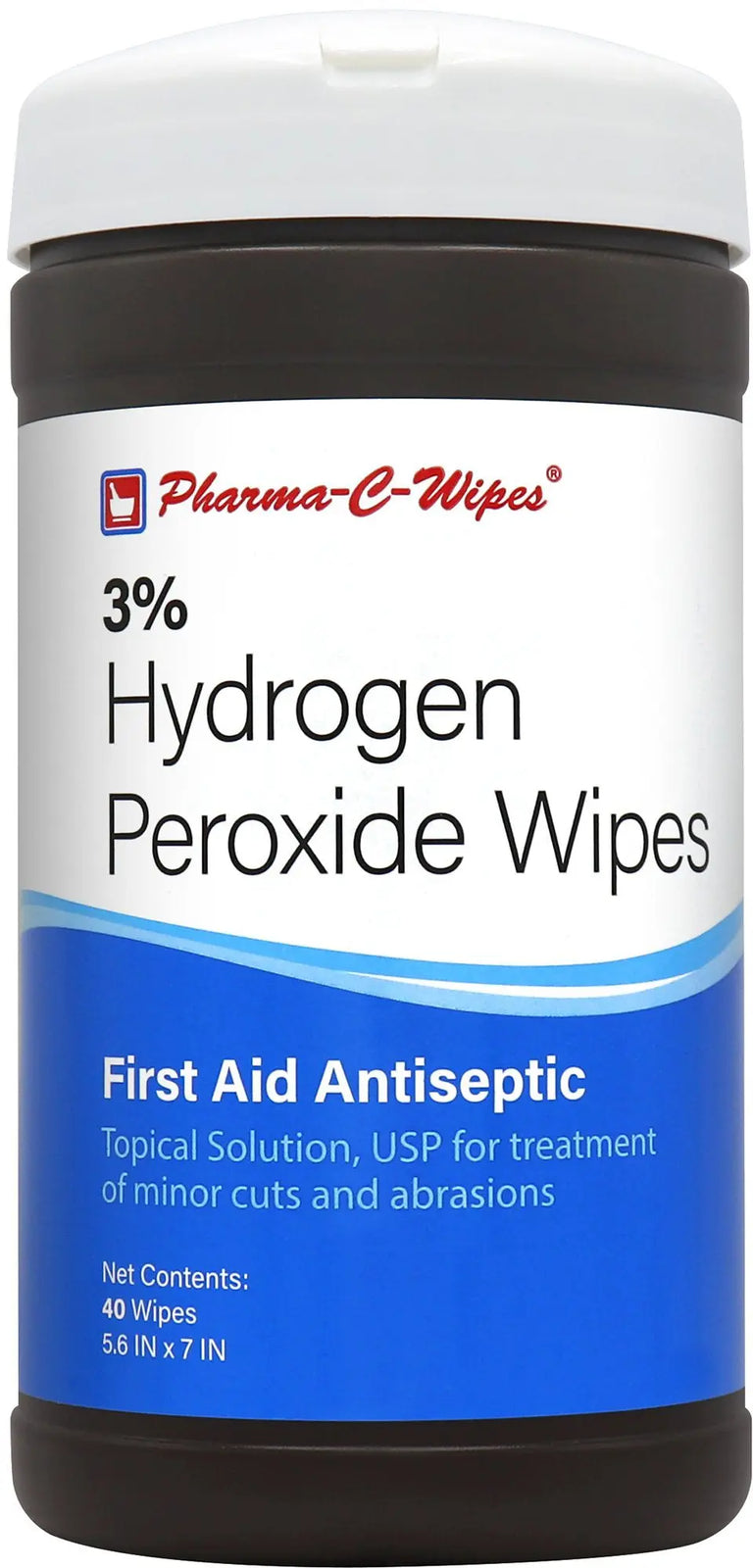 Pharma-C-Wipes Hydrogen Peroxide Wipes First Aid Antiseptic