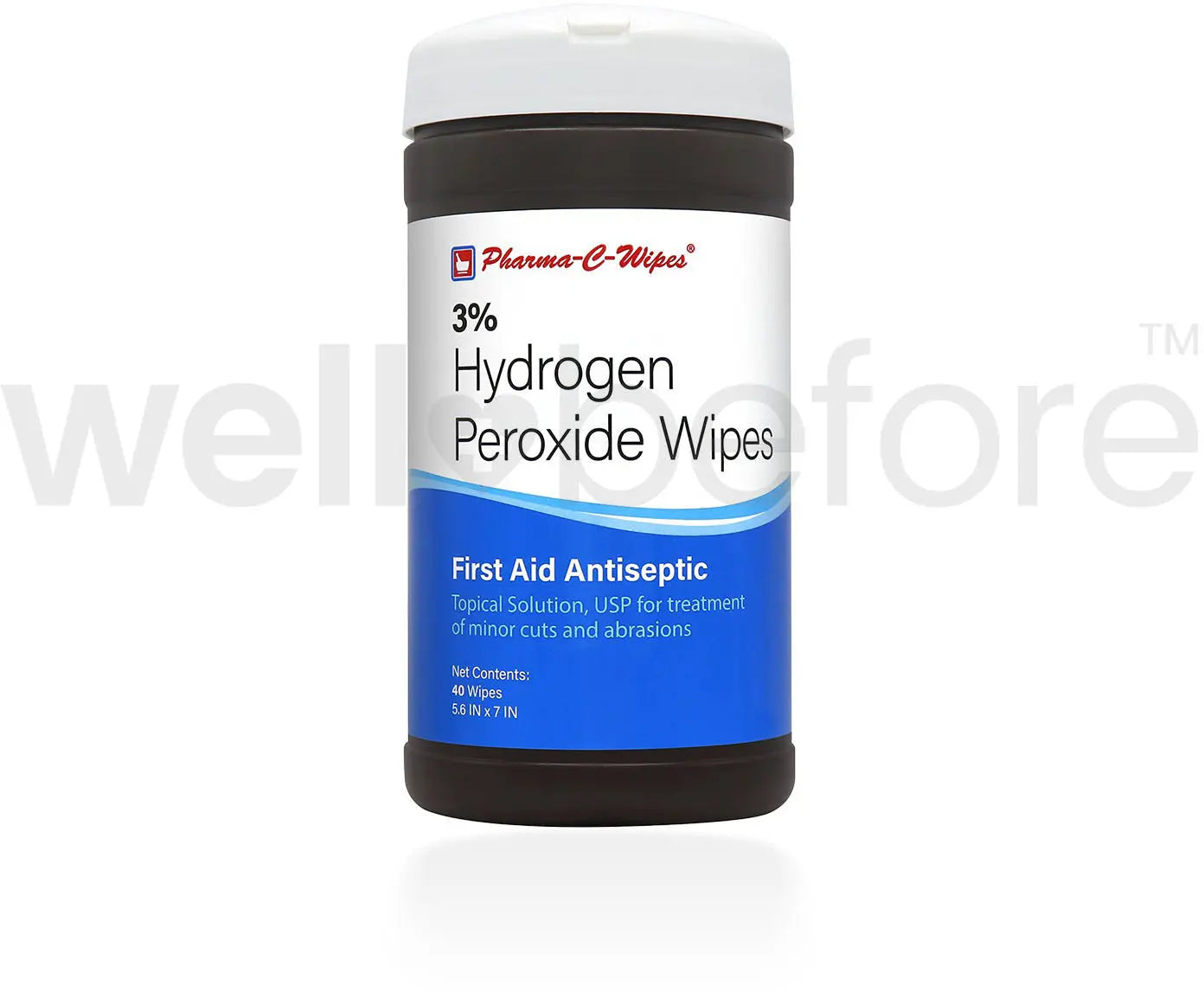 Pharma-C-Wipes Hydrogen Peroxide Wipes First Aid Antiseptic