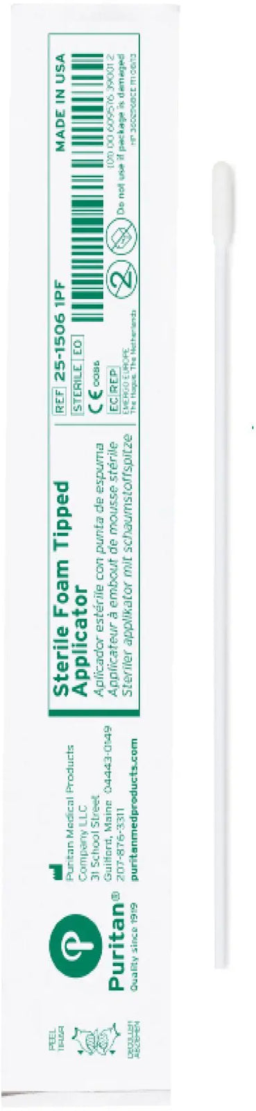 Puritan Sterile Standard Foam Swab with Polystyrene Handle