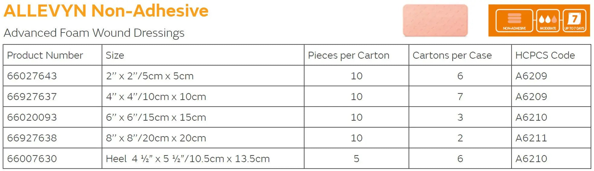 Smith & Nephew ALLEVYN Classic Non-Adhesive Wound Dressing