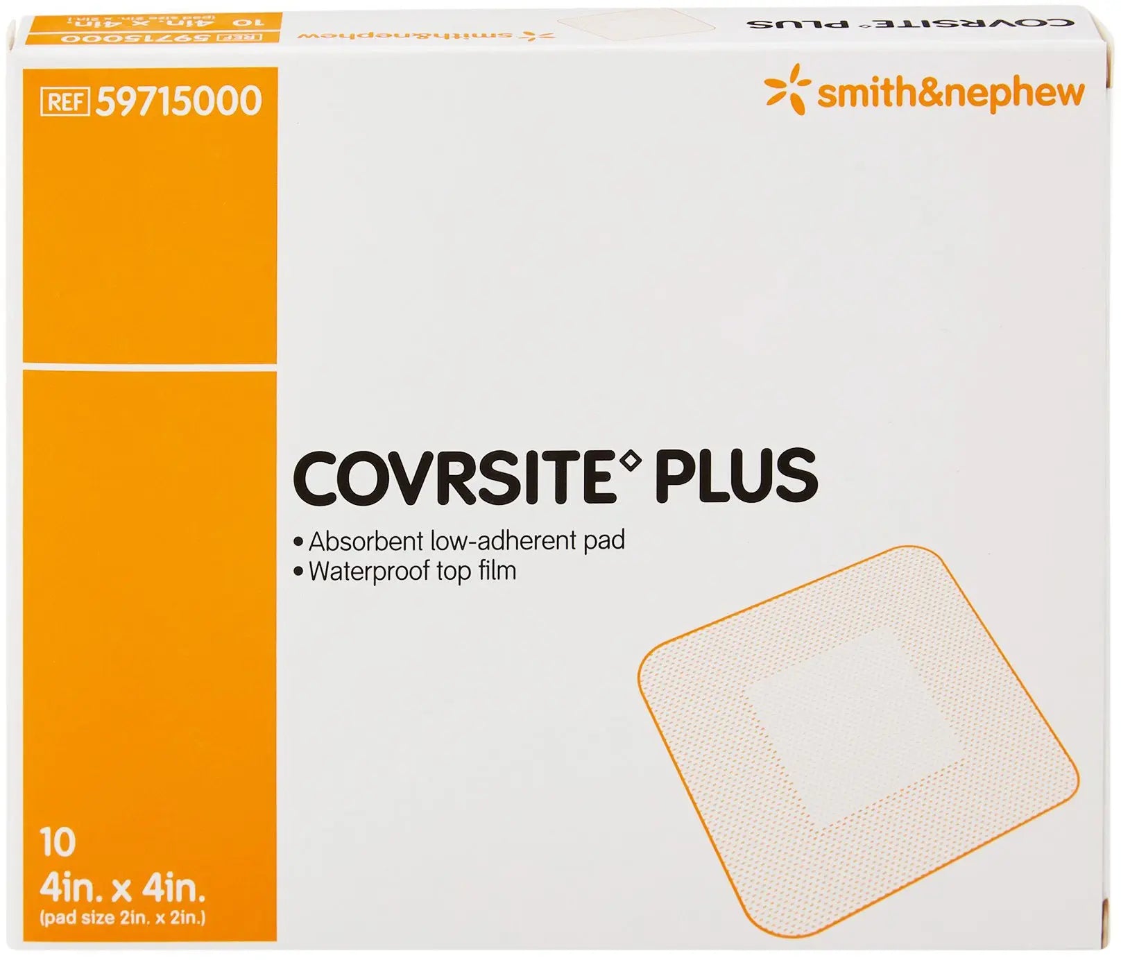 Smith & Nephew COVRSITE PLUS Absorbent Non-Adherent Pad Non-Sterile