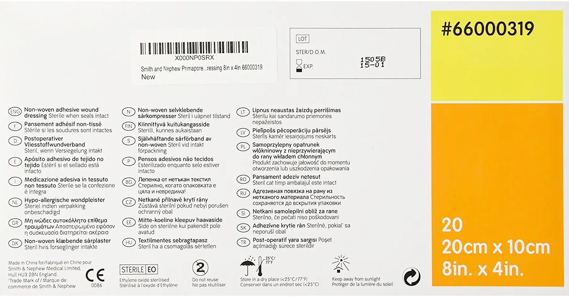 Smith & Nephew Primapore Adhesive Dressing
